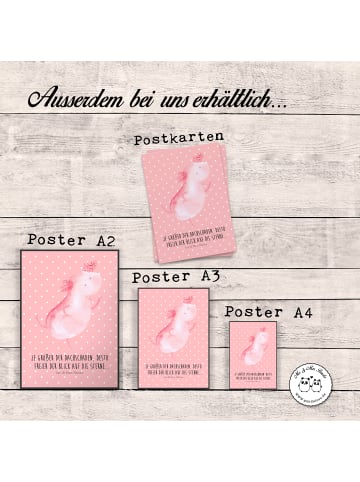 Mr. & Mrs. Panda Poster Axolotl Tanzen mit Spruch in Rot Pastell