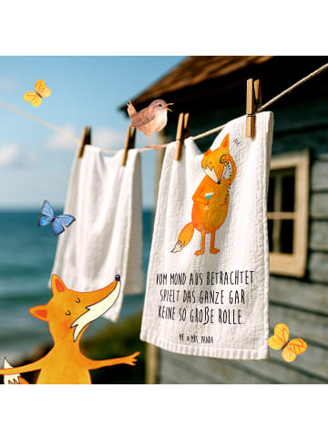 Mr. & Mrs. Panda Handtuch Fuchs Lord mit Spruch in Weiß