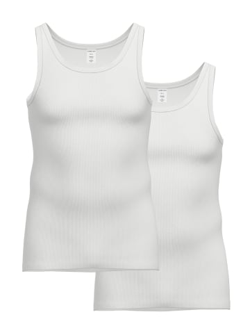 Ammann Unterhemd / Tanktop Cotton Doppelripp in Weiß