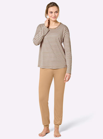 WITT WEIDEN Schlafanzug in camel-weiß