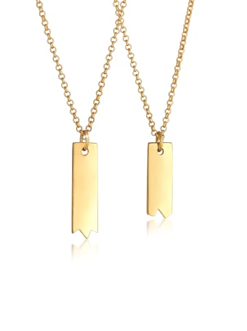 Elli Halskette 925 Sterling Silber Geo in Gold