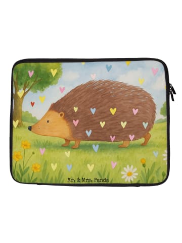 Mr. & Mrs. Panda Laptop Hülle Igel Herzen Design ohne Spruch in Weiß