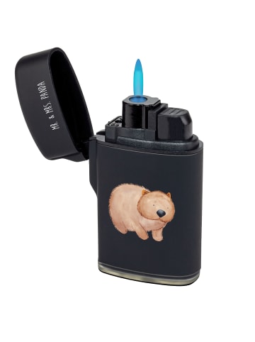 Mr. & Mrs. Panda sturmfeuerzeug Wombat ohne Spruch in Schwarz