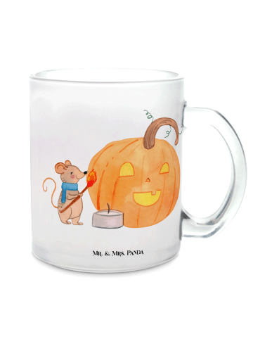 Mr. & Mrs. Panda Teetasse Kürbis Maus ohne Spruch in Transparent