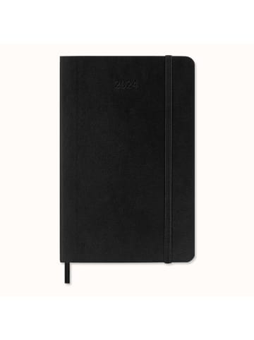 Moleskine 12 Monate Monats Notizkalender 2024, Weicher Einband in Schwarz