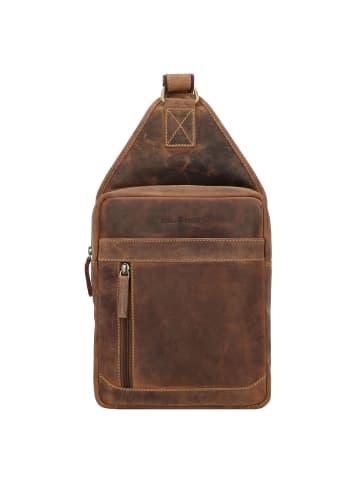 Greenburry Vintage Umhängetasche Leder 41 cm in brown