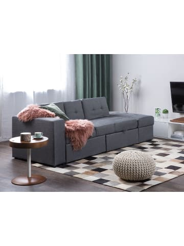 Beliani 2-tlg 3-Sitzer Sofa FALSTER in Grau