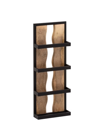 KADIMA DESIGN Wandregal 30x80x10 cm Massivholz / Metall Hängeregal