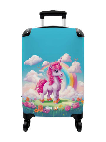 NoBoringSuitCases Suitcase, Koffer, Reisekoffer Einhorn rosa blau