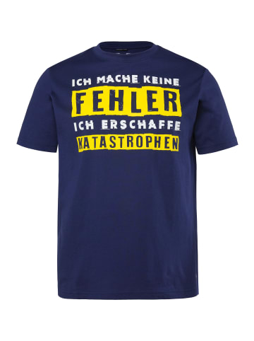 Men Plus Kurzarm T-Shirt in nachtblau