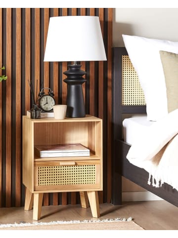 Beliani Nachttisch SENEY in Braun - (W) 40 x (H) 55 x (L) 30 cm