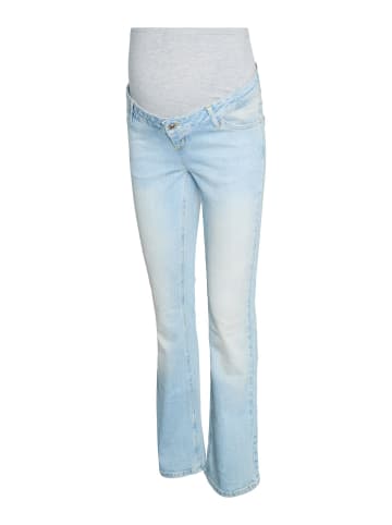 Vero Moda Umstandsjeans mit Schlag in Light Blue Denim 1