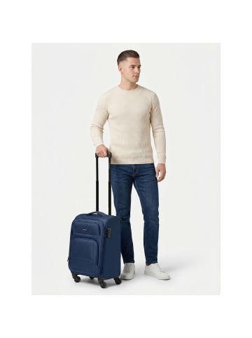 Smartbox Edition 04 4 Rollen Kabinentrolley 55 cm mit Dehnfalte navy