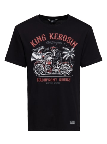 King Kerosin King Kerosin T-Shirt Beachfront riders in schwarz