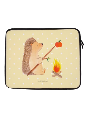 Mr. & Mrs. Panda Notebook Tasche Igel Grillen ohne Spruch in Gelb Pastell