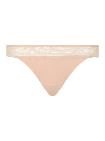 Chantelle Tanga Easy Feel Floral Touch in Beige Dore