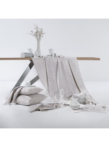 Erwin Müller Jacquard, Baumwollmischung, Gewebt Tischdecke Hamm in silber