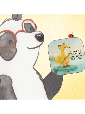 Mr. & Mrs. Panda Untersetzer Glas Fuchs Stand Up Paddling Design... in Weiß
