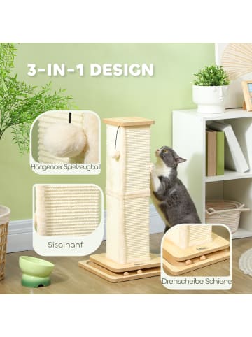 Pawhut Kratzstamm Eiche 39,5L x 39,5B x 87H cm