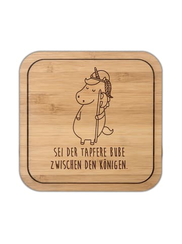 Mr. & Mrs. Panda Untersetzer quadratisch Einhorn  mit Spruch in Transparent