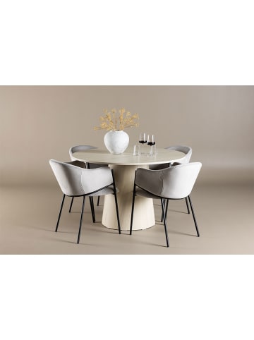 ebuy24 Essgruppe Lanzo Whitewash 120 x 120 cm