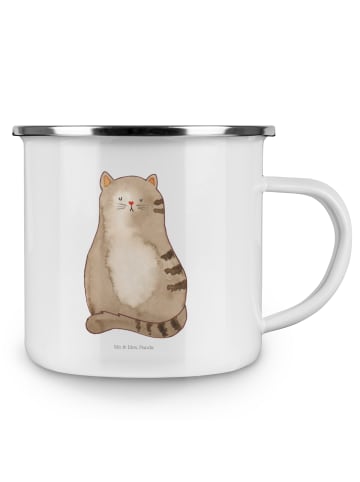 Mr. & Mrs. Panda Teetasse Katze Sitzen ohne Spruch in Weiß