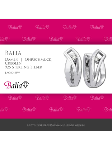BALIA Silber 925 Damen Creolen Fantasie Ohrring ca. 0,8cm