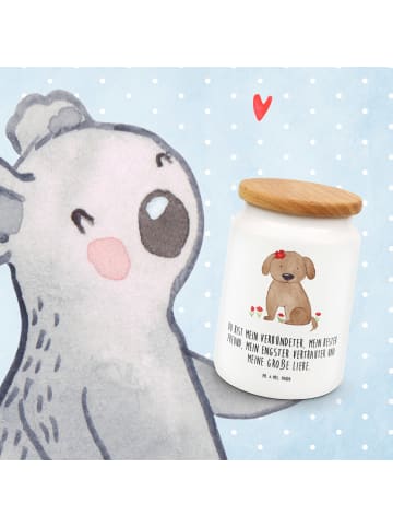 Mr. & Mrs. Panda Frischhaltedose Hund Dame mit Spruch in Weiß