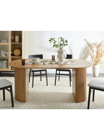 Beliani Esszimmertisch SAVORY in Braun - (W) 90 x (H) 75 x (L) 180 cm