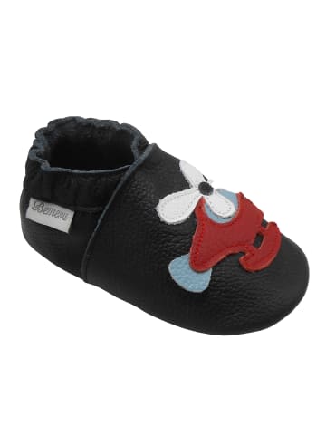 Bemesu Baby Krabbelschuhe aus Leder, weiche Lauflernschuhe mit rutschfester Sohle 