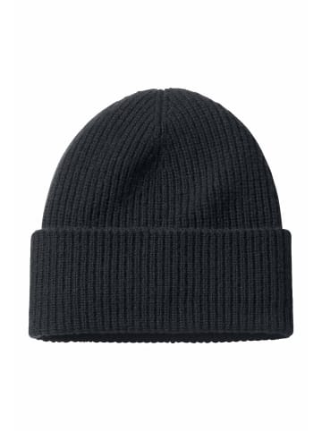 Hessnatur Hessnatur Strick Mütze aus Bio-Merinowolle mit Cashmere in schwarz