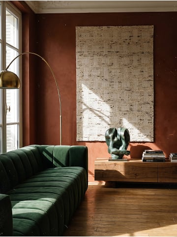 KADIMA DESIGN Flachgewebe-Teppich Handgewebt ELIN Geometrisch 65% Wolle Pflegeleicht in Natur