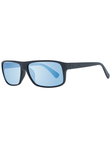 Serengeti Unisex Sonnenbrille Trapezförmig Schwarz