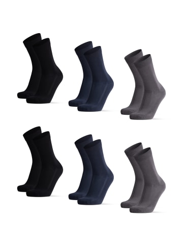 DANISH ENDURANCE Socken Bamboo Crew in black/grey/navy