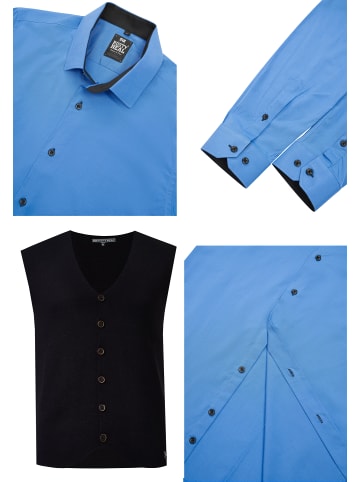 Rusty Neal Hemd mit Weste in Blau