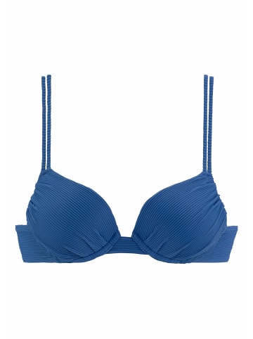 Sunseeker Push-Up-Bikini-Top in blau
