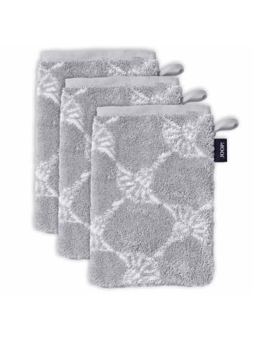 JOOP! Waschlappen 3er Pack in Grau Cornflower