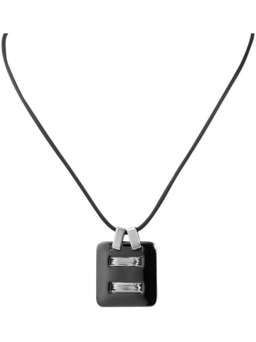 Adeliás Damen Halskette aus Kautschuk 45 cm in schwarz