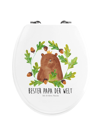 Mr. & Mrs. Panda Klodeckel Bär König mit Spruch in Weiß