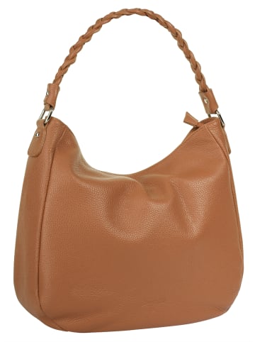 Samantha Look Handtasche echt Leder in cognac