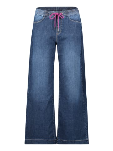 CARTOON Casual-Hose mit weitem Bein in Dark Blue Denim