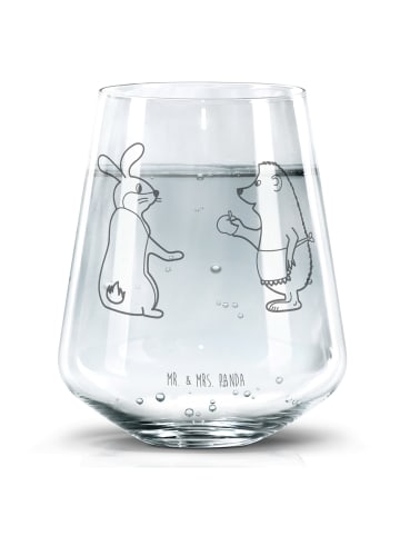 Mr. & Mrs. Panda Trinkglas Hase Igel ohne Spruch in Transparent