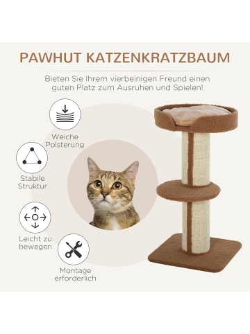 Pawhut Kratzbaum Hellbraun 45L x 45B x 91H cm