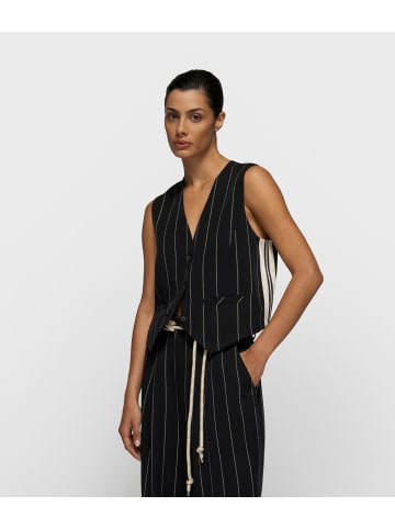 10Days Gilet Pinstripe in Black