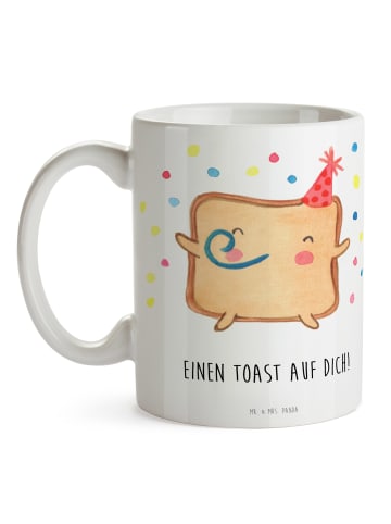 Mr. & Mrs. Panda Tasse Toast Party mit Spruch in Weiß