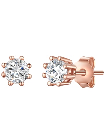 Lulu & Jane Ohrstecker Sterling Silber Zirkonia in roségold