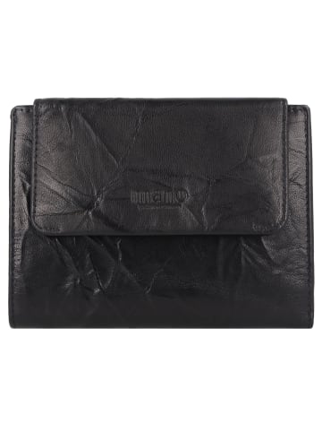 mano Donna Aurona Geldbörse RFID Leder 14 cm in schwarz