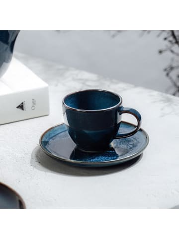 like. by Villeroy & Boch 6er Set Espressountertassen Crafted Denim in ø 11,8 cm in blau