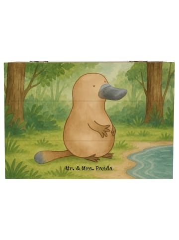 Mr. & Mrs. Panda Schatzkiste Schnabeltier Mut Design ohne Spruch in Weiß