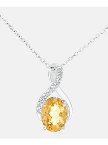 Diamant L'éternel Halskette mit Anhänger aus 375 Weißgold mit Diamant mit Rubin